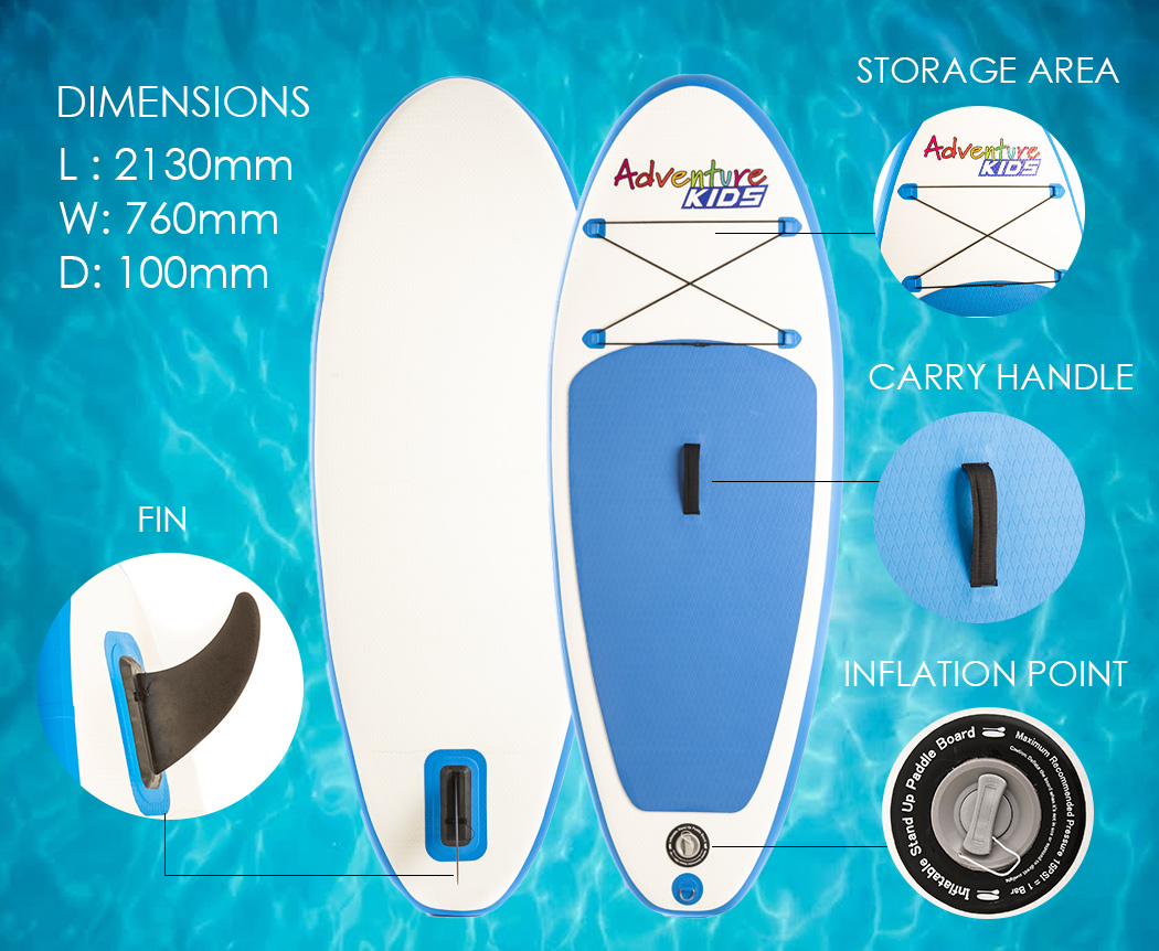 Adventure Kings Kids Inflatable StandUp Paddle Board with oars camping